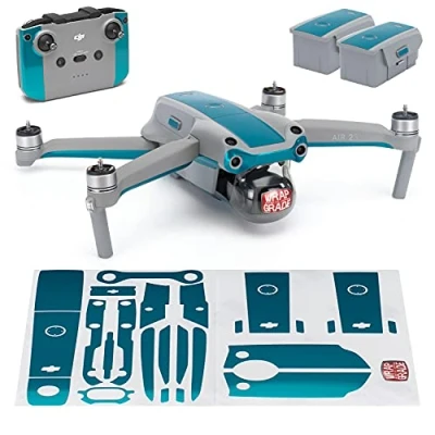 Image de Wrapgrade Skin Compatible avec DJI Air 2S Accent Color B (Caribbean Blue)
