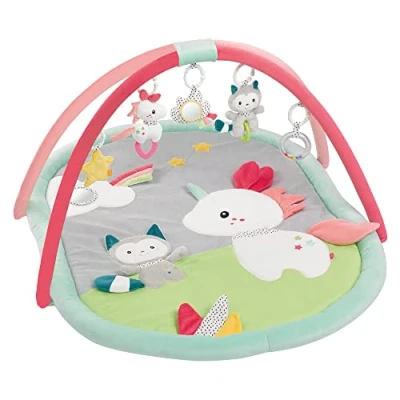 Image de Fehn Couverture d&#039;activités 3D Arche de Jeu Aiko &amp; Yuki avec 5 jouets amovibles à attraper Tapis d&#039;éveil Plaisir pour Toucher et Saisir bébés enfants partir 0+ mois