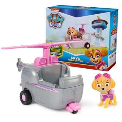 Image de LA Pat&#039; Patrouille Paw Patrol Voiture + Figurine STELLA de 15 cm Avec 1 À Collectionner Pat Jouet Enfant 3 Ans et