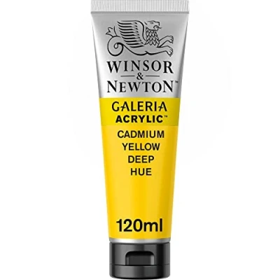 Image de Winsor &amp; Newton Acrylique Galeria 120ml Nuance De Jaune Cadmium Foncé Série 1