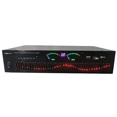 Image de OILYOUNG EQ666BT Dual 20 Band Graphic Equalizer Audio Digital Effects Controller, HiFi Home EQ Tuning Equalizer, Stéréo Treble Mid Bass Adjustment, Bluetooth/USB intégré