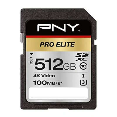 Image de PNY Pro Elite Sdxc Card 512GB Class 10 UHS I U3 100MB/S