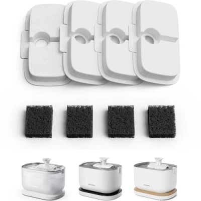 Image de PETLIBRO Filtres de Rechange pour Fontaine à Eau Dockstream Piles Chat, 2,5 L sans Fil Animaux domestiques (filtres x 4)