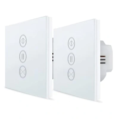 Image de LoraTap ２x Interrupteur Volet Roulant Connecté, Ouverture Réglable, Commutateur Rideau Stores WiFi, Compatible avec Alexa Google Home pour Commande Vocale, Minuterie Intelligent Moteur Mural