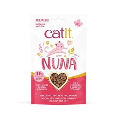 Image de Nuna Treats, friandises pour Chats à Base de protéines d&#039;insectes, d&#039;insectes et Viande Poulet, 60 g