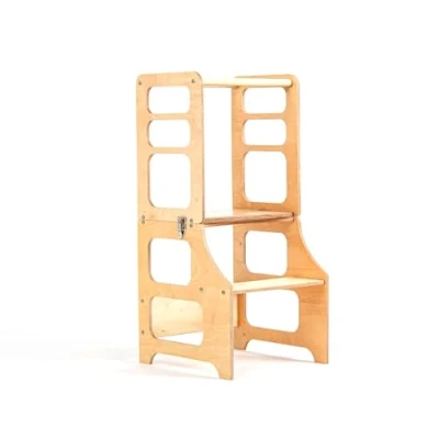 Image de Tour d&#039;apprentissage 3Duck WoodWorks 2 en 1 Qui se transforme Table Montessori avec Une Chaise (Bois)