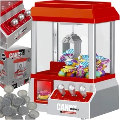 Image de KRUZZEL 24849 Mini machine à griffes avec pièces de monnaie remplir soi même Effet sonore Pour enfants
