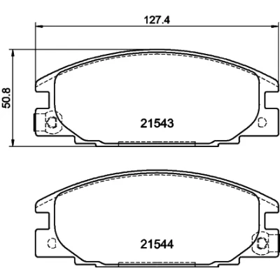 Image de HELLA 8DB 355 016 341 Jeu de plaquettes frein avec indicateur d&#039;usure ISUZU: D Max 1 Pickup, Trooper I SUV, OPEL: Frontera A Sport SUV Cabriolet