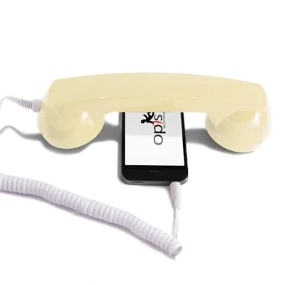 Image de Combiné Téléphone Rétro pour Apple iPhone Beige Neuf