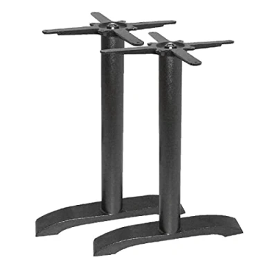 Image de Bolero Base de table 2 pieds fonte (lot 2), taille : 720(H)x 740(L)mm, hauteur standard, intérieure et extérieure, réglables, plateaux d&#039;un maximum 1600 x 900 mm , DN642