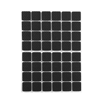 Image de Tampons en caoutchouc pour Pieds de Meubles, Protecteur Meubles Léger Auto Adhésif Pads Patins Protection Table Pied Coussinet Tampon Chaise Canapé,48 Pcs, Noir