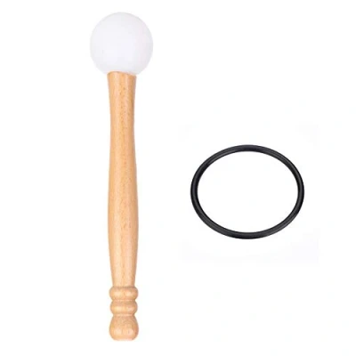 Image de Singe de bol chantant, bâton chant en bois maillet caoutchouc joint torique pièces chantant instrument percussion pour jouer cristal tête