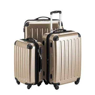 Image de HAUPTSTADTKOFFER Alex Set de 3 pièces (55 cm, 65 75 cm), Valises rigide, Trolleys, 4 rudeas, Champagne