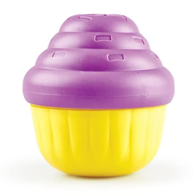 Image de BrightKins Puzzle Distributeur de friandises en Forme Gros Cupcake pour Animaux Compagnie, Jouets interactifs Chien, friandises, Chiens Taille Moyenne
