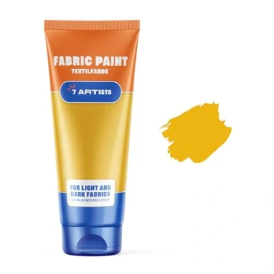 Image de 7 Artists Peinture Textile Permanent Jaune 60 ml Sur Tissu Vetement Pour