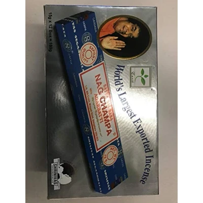 Image de Satya Nag Champa Agarbatti Bâtons d&#039;encens en Bois, 22 x 13 8 cm, Multicolore