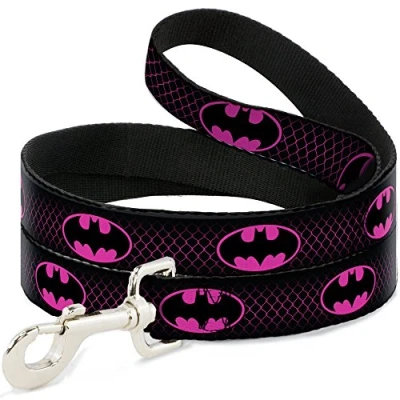 Image de Buckle Down Dl 6ft wbm163 w Noir/Rose Vif Batman Pet Leash, 6 Pieds Long 1.5 &quot;Large