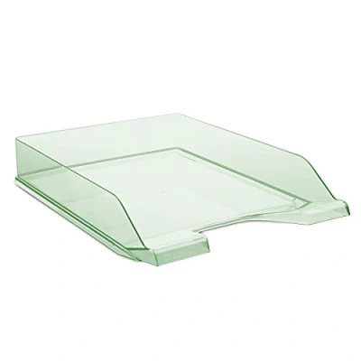 Image de DONAU 7470001PL 06 Lot de 6 corbeilles à courrier standard Vert transparent Format A4