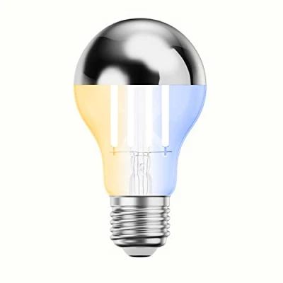 Image de ledscom.de ampoule LED E27, A60, blanc chaud froid (2700 7000 K), 4,8 W, 486lm, Smart Home, WLAN, Alexa, miroir de tête (argent), ampoule, culot à économie d&#039;énergie,