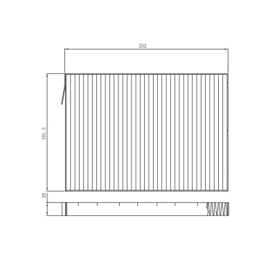Image de FEBI BILSTEIN 174257 Filtre d&#039;habitacle à charbon actif 252 181,5 20 RENAULT: Koleos I