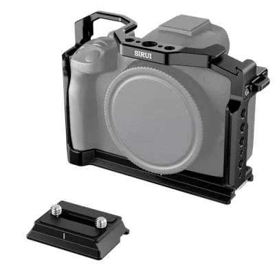 Image de La cage de caméra SIRUI pour Canon EOS est livrée avec une plaque dégagement rapide 2 en 1 Arca ou Manfrotto trou vis OTAN froid type R50, type, base, sabot,