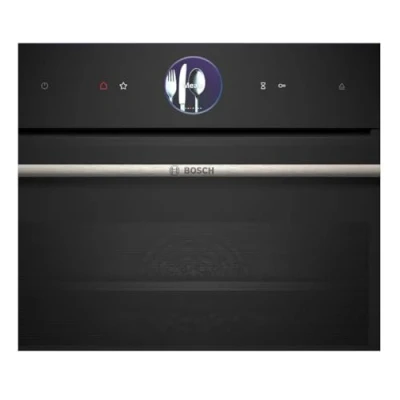 Image de Bosch CSG7361B1 Serie 8 EEK: A+ Einbau Kompaktdampfbackofen, 60cm breit, 47 Liter, Home Connect, 4D Heißluft, schwarz