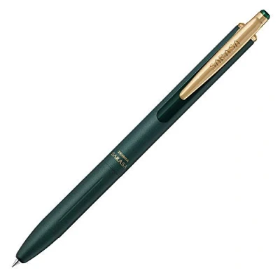 Image de ZEBRA Sarasa Grand Stylo à bille gel 0,5 mm, couleur vintage, vert et noir (P JJ56 VGB)