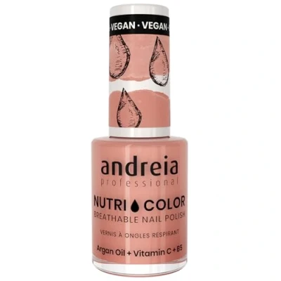 Image de Vernis à Ongles NutriColor, Finition Brillante, Tenue Longue Durée, Respirant, Couleur NC7 Rose d&#039;Andreia 10.5ml Nail Art DIY, Vegan et Non Testé sur les Animaux, Soin + en une Étape