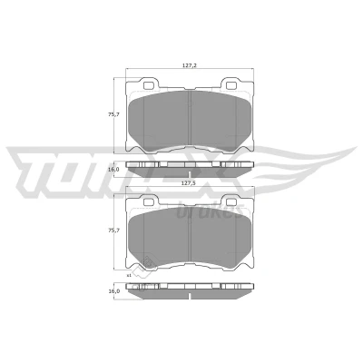 Image de TOMEX brakes TX 19 38 Jeu de plaquettes frein Essieu avant avec indicateur d&#039;usure accessoires INFINITI: Q50 Berline, FX SUV, Q70