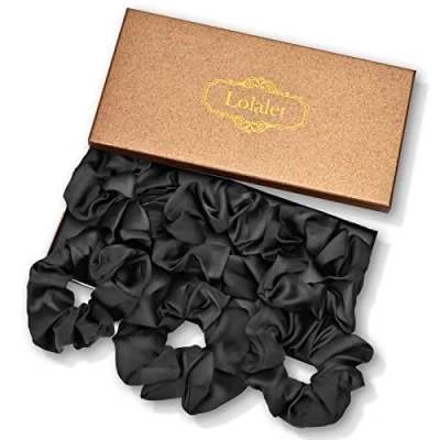 Image de Lolalet 6 Chouchous Cheveux en Satin, Chouchou Scrunchie avec Couleur Différente, Ties Cordes Élastiques pour Filles Femmes de Tous Âges