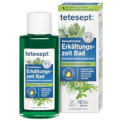 Image de Tetesept bain de santé pour la saison froide avec 5 huiles essentielles Additif apaisant détendre le corps et l&#039;esprit 1 x 125 ml