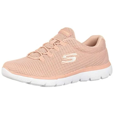 Image de Skechers Femme Summits Lite Basket, Rose Mesh White Trim, 36.5 EU