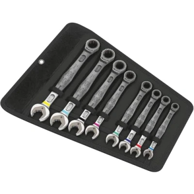 Image de Wera 05020012001 6000 Joker 8 Imperial Set 1, Jeu de clés mixtes à cliquet, système Impérial, pièces Multicolore