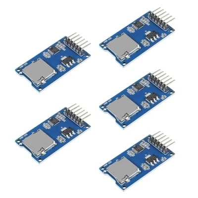 Image de GERUI Lot de 5 lecteurs SPI Micro mémoire SD TF Carte Memory Card Shield Module compatible avec Arduino