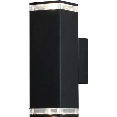 Image de Konstsmide Applique d&#039;extérieur Pollux, 23,5 cm, noir, aluminium, à 2 lampes