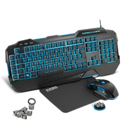 Image de EMPIRE Gaming Hellhounds PC Pack Enlgish Keyboard Mouse Mousepad Software programmable LED RGB backlighting 7200 DPI Windows Compatible