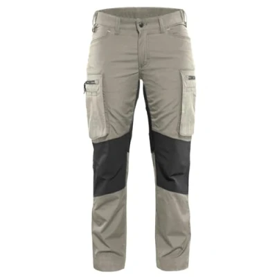 Image de Pantalon de travail BLAKLADER Modèle stretch femme Taille 32 Beige / Noir Poly coton