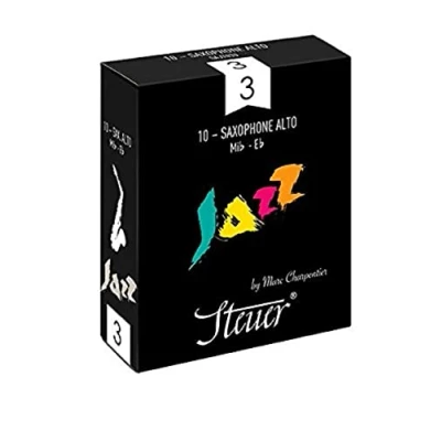 Image de Steuer Anche Saxophone Alto Jazz Créée par Marc Charpentier Boite de 10 anches, taille 3