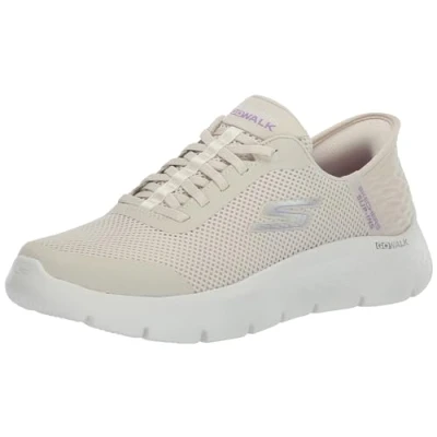 Image de Skechers Go Walk Flex Grand Entry Baskets à enfiler sans les mains pour femme, ecru, 11 Wide