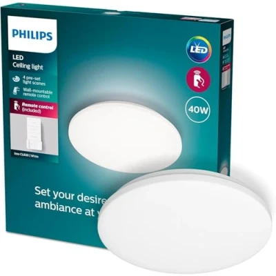Image de Philips Plafonnier Izso Aio 40 W Rond, Télécommande sans Fil Incluse, Blanc Chaud À Froid