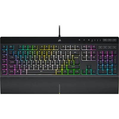 Image de Corsair K55 RGB PRO XT Rétroéclairage dynamique par touche RVB Six touches macro avec intégration du logiciel Elgato Stream Deck IP42 résistant à la poussière et aux éclaboussures