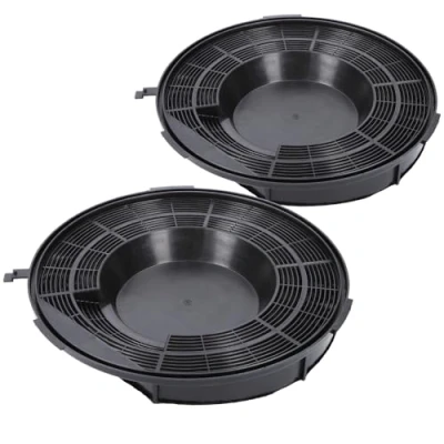 Image de 2 filtres à charbon actif pour hotte aspirante comme alternative aux 9029800522, 9029793727, 50284715005, E3CFE28, EHFC28, F00173/S, compatibles avec les hottes Elica Typ28