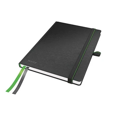 Image de Leitz, Cahier couverture rigide A5, quadrillé, 160 pages 100g/m², Leitz Complete, Noir, 44770095