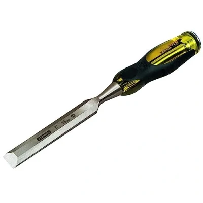 Image de Stanley 0 16 257 Ciseau Bois Dynagrip Prof Taille : Mm Gamme FatMax Indémanchable Et Incassable Usage Intensif Poignée Ergonomique Bi Matière Lame Qualité Pro En31 Traversante