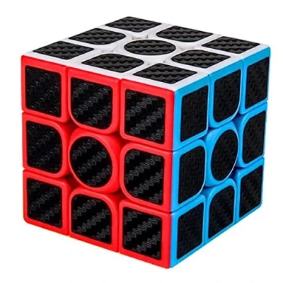 Image de Cube Magique Meilong Moyu Cubing Classroom Fibre de Carbone, adhésif antidérapant avec Rotation Plus Rapide, Facile et Doux, Puzzle 3D, débutants Professionnels (Ca1)