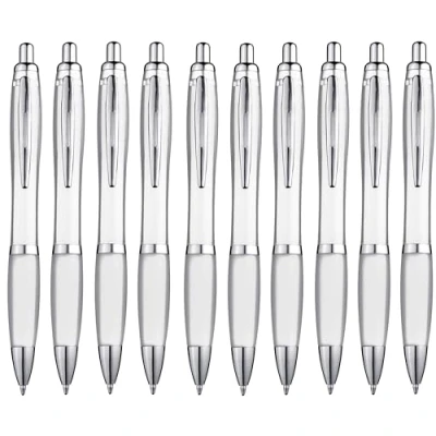Image de Libetui Lot de 10 stylos à bille antidérapants avec zone préhension Mine bleue