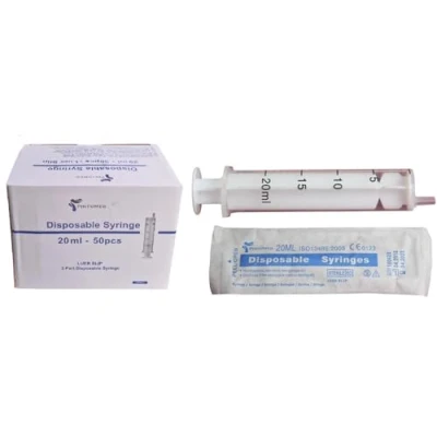 Image de PintoMed Seringue Sans Aiguille, à usage unique, 2 pièces, Stérile, Luer Slip, 50 pièces (20 ml)