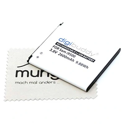 Image de Batterie de Rechange pour Samsung Galaxy S4 Active LTE Plus (remplace la d&#039;origine EB B600BE) OTB avec Chiffon Nettoyage d&#039;écran mungoo