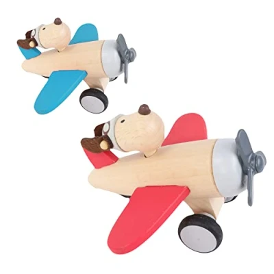 Image de PLANETE Bois Avion FSC 030197 1 pièce Modèle Aléatoire Jeu pour Enfant Planneur Jouet Durable 12 cm x 8 À Partir de Mois