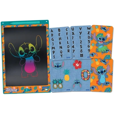 Image de Lexibook CRT10D Disney Stitch, Ardoise Magique, Jouet Artistique et créatif pour Filles garçons, Format A4 avec Dessins Multicolores, CRT10D, Bleu/Orange, Taille Unique